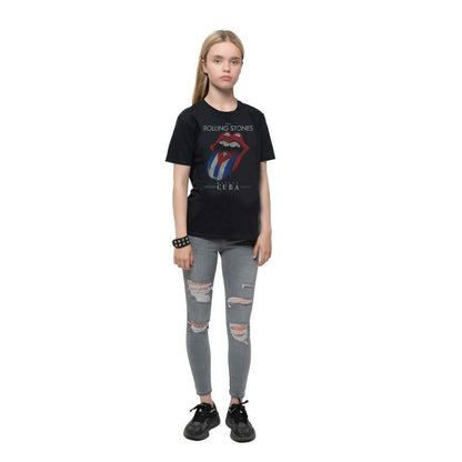 Black - Lifestyle - The Rolling Stones Childrens-Kids Havana Cuba T-Shirt