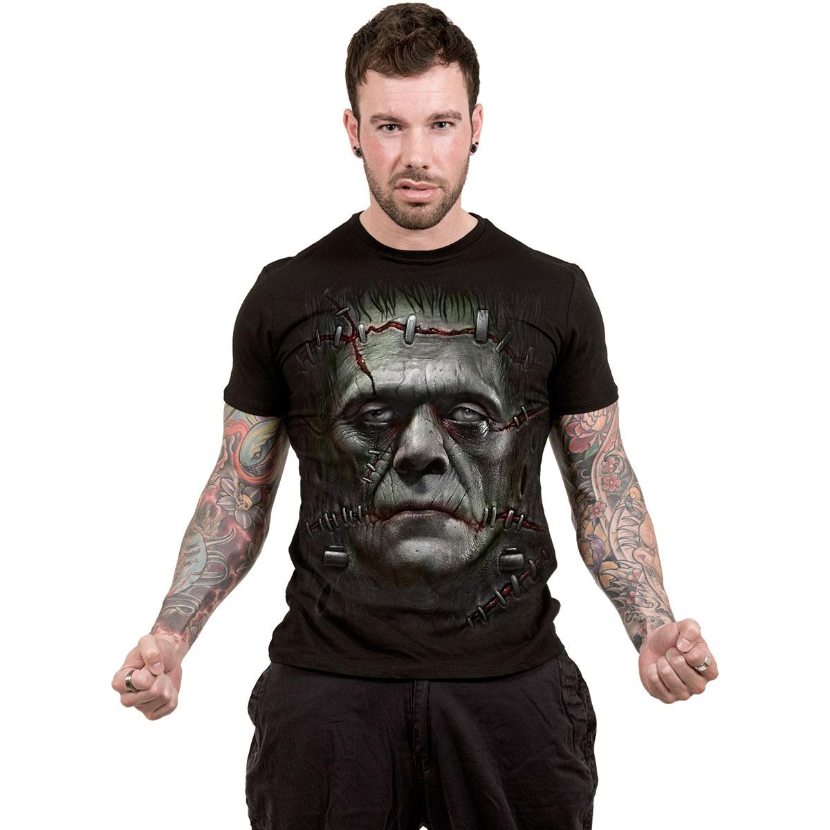 Black - Side - Spiral Direct Unisex Adult It Lives Back Print T-Shirt