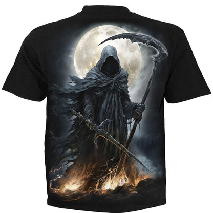 Black - Back - Spiral Direct Unisex Adult Shadow Rider Back Print T-Shirt