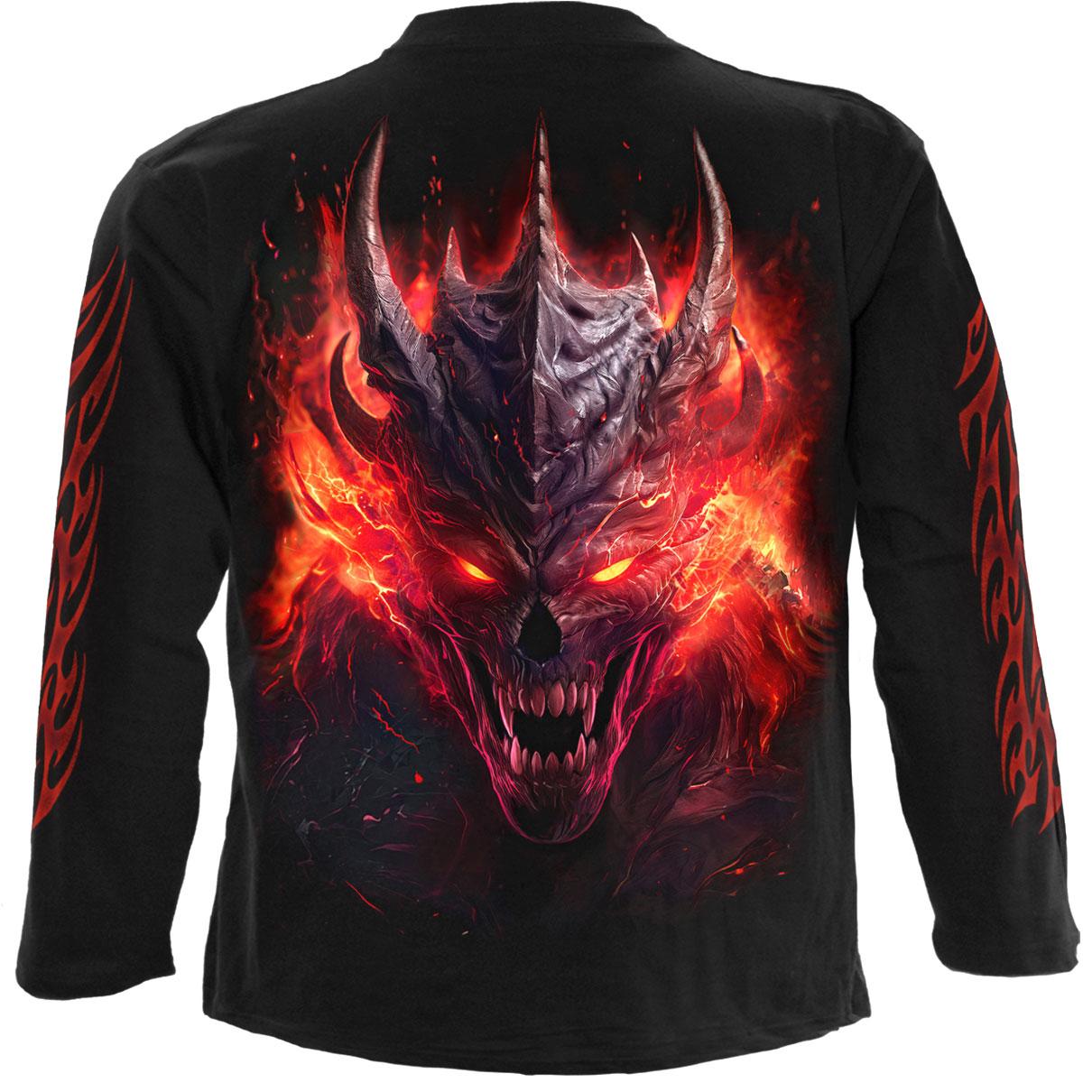 Black - Back - Spiral Direct Unisex Adult Riff Burner Long-Sleeved T-Shirt