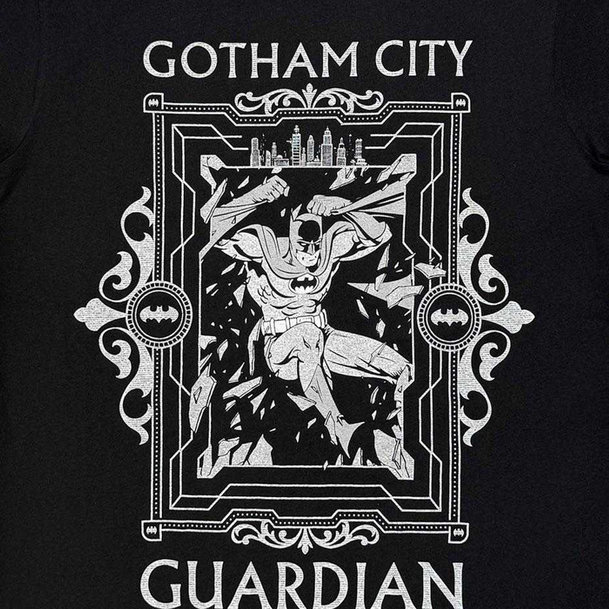Black - Side - Batman Unisex Adult Gotham City Guardian T-Shirt