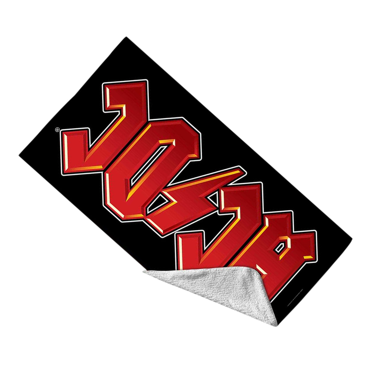 Black-Red - Back - AC-DC Logo Beach Towel