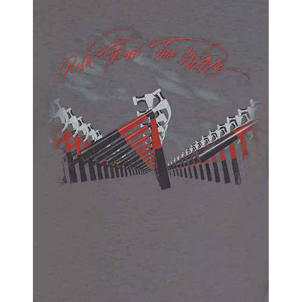 Charcoal Grey - Side - Pink Floyd Unisex Adult The Wall Marching Hammers T-Shirt