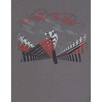 Charcoal Grey - Side - Pink Floyd Unisex Adult The Wall Marching Hammers T-Shirt