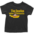 Black-Yellow - Front - The Beatles Childrens-Kids Submarine Logo T-Shirt
