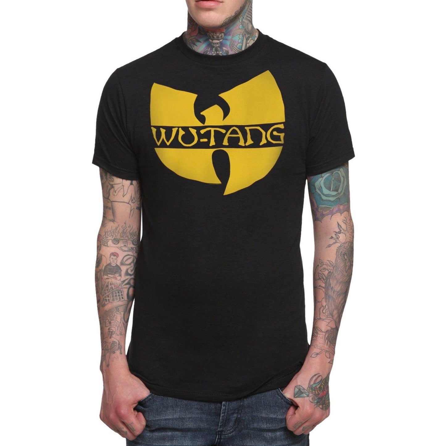 Black - Side - Wu-Tang Clan Unisex Adult Logo T-Shirt