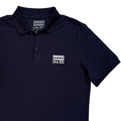 Navy Blue - Side - Oasis Unisex Adult Live ´25 Lockup Polo Shirt