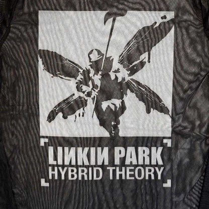Black - Back - Linkin Park Womens-Ladies Hybrid Theory Mesh Long-Sleeved Crop Top