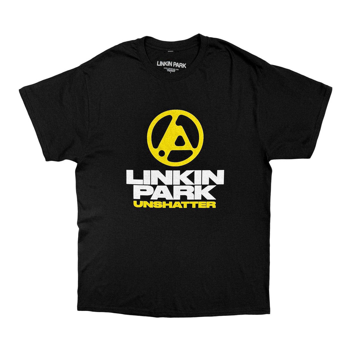 Black - Front - Linkin Park Unisex Adult Unshatter Track List T-Shirt