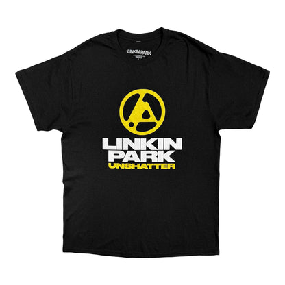 Black - Front - Linkin Park Unisex Adult Unshatter Track List T-Shirt