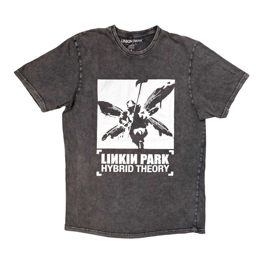 Charcoal Grey - Front - Linkin Park Unisex Adult Hybrid Theory Soldier Stone Wash T-Shirt
