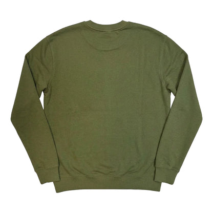 Khaki Green-Red - Back - Oasis Unisex Adult Logo Sweatshirt