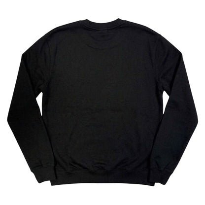 Black - Back - Oasis Unisex Adult Paper Cut-Out Photo Vintage Logo Sweatshirt