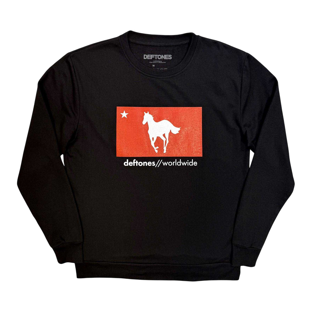 Black - Front - Deftones Unisex Adult Star & Pony Sweatshirt