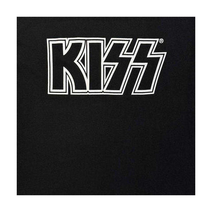 Black - Side - Kiss Unisex Adult Mono Logo Regular T-Shirt