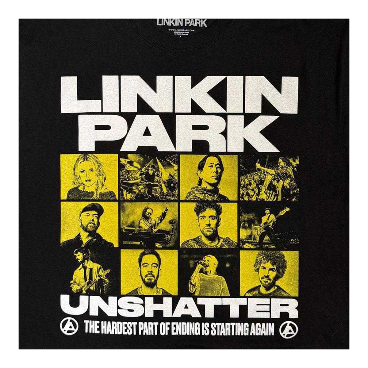 Black - Side - Linkin Park Womens-Ladies Unshatter Crop Top