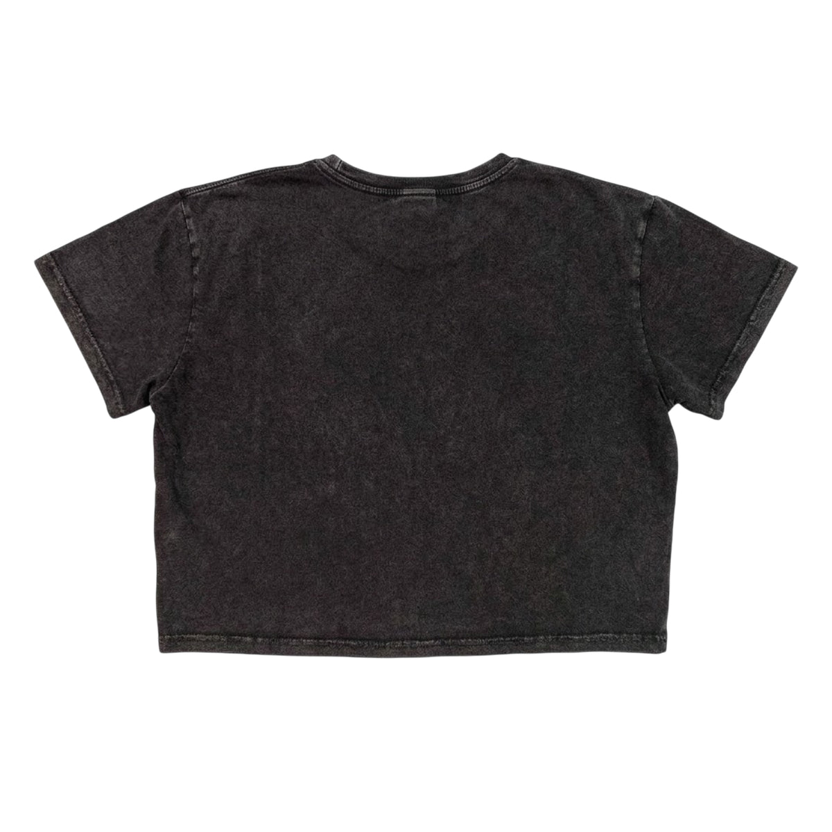 Charcoal Grey - Back - Michael Jackson Womens-Ladies Dangerous Stone Wash Crop Top