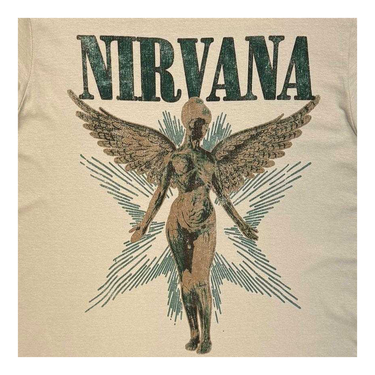 Sand - Side - Nirvana Unisex Adult In Utero Angel Vintage T-Shirt
