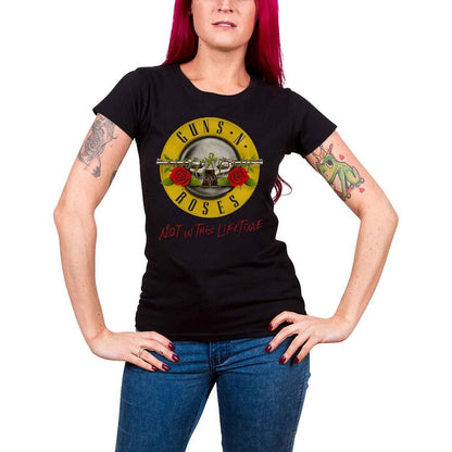 Black - Front - Guns N Roses Womens-Ladies Not in this Lifetime Tour T-Shirt