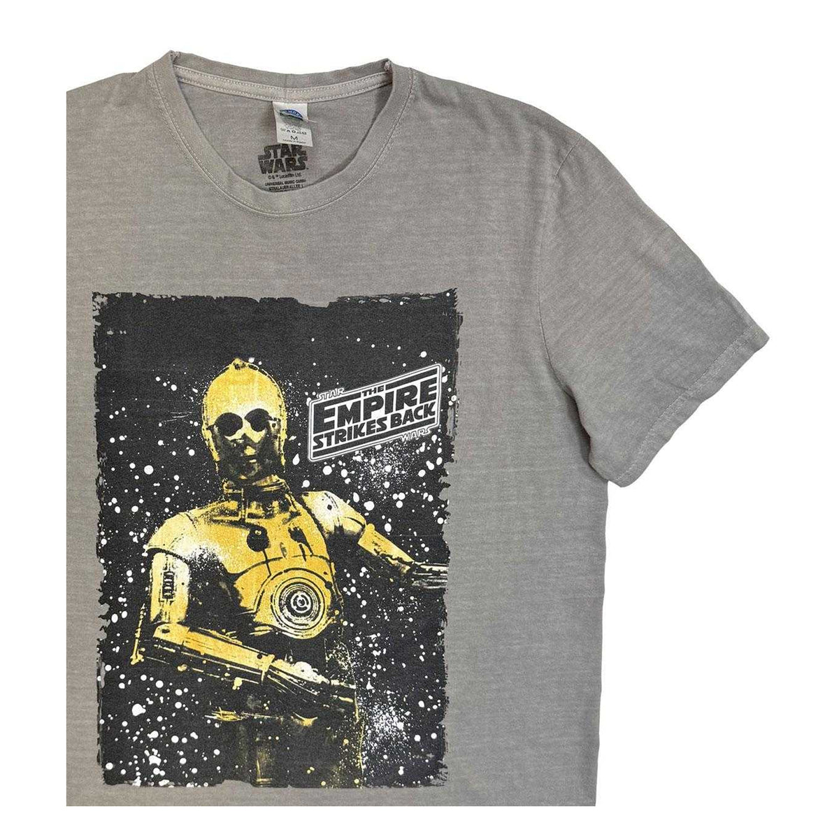 Grey - Side - Star Wars: The Empire Strikes Back Unisex Adult C-3PO T-Shirt