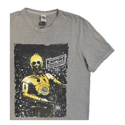 Grey - Side - Star Wars: The Empire Strikes Back Unisex Adult C-3PO T-Shirt