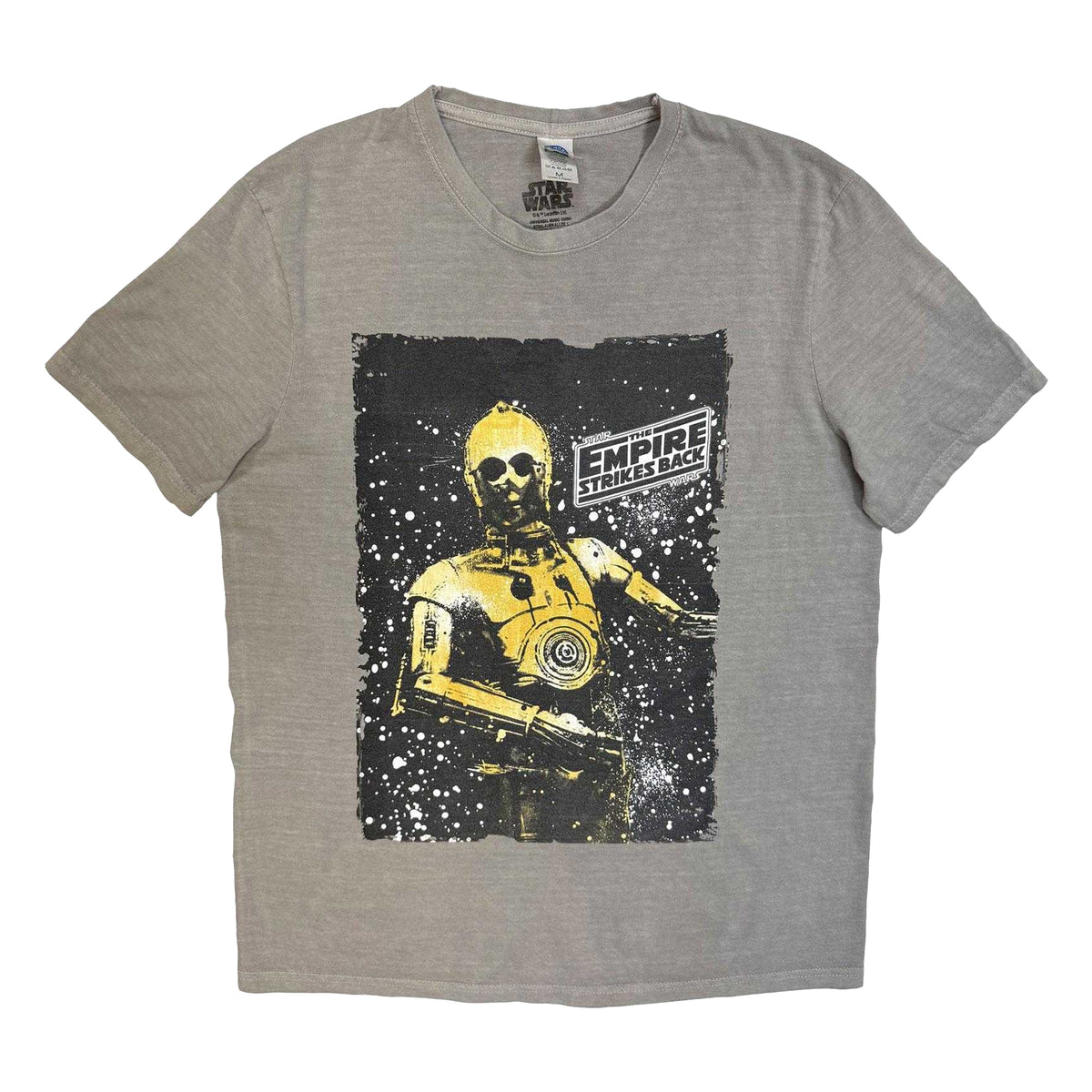 Grey - Front - Star Wars: The Empire Strikes Back Unisex Adult C-3PO T-Shirt