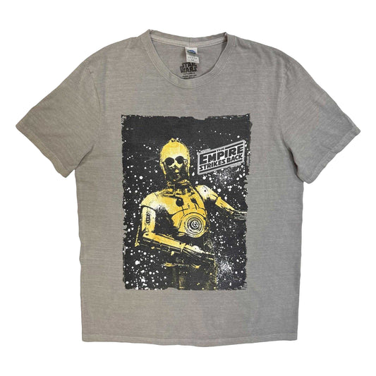 Grey - Front - Star Wars: The Empire Strikes Back Unisex Adult C-3PO T-Shirt