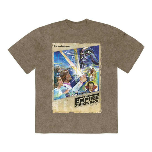 Green - Front - Star Wars: The Empire Strikes Back Unisex Adult Comic Strips Stone Wash T-Shirt