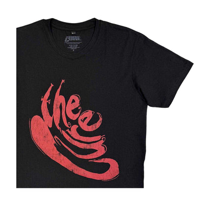 Black - Side - The Cure Unisex Adult Swirl Logo T-Shirt