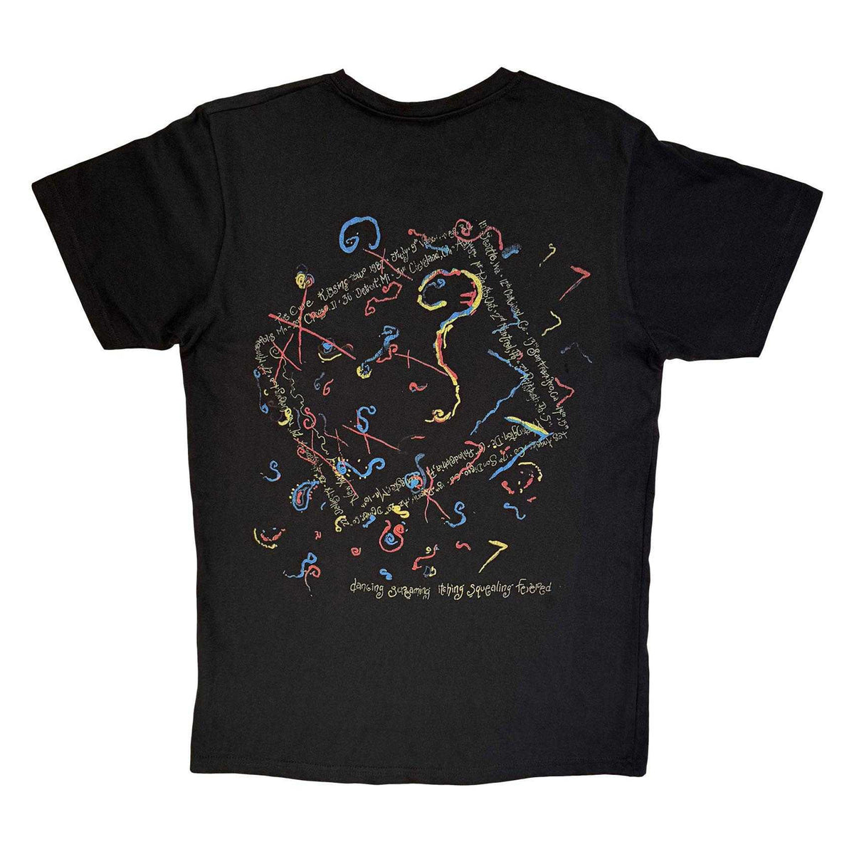 Black - Back - The Cure Unisex Adult Kiss Me Vintage Carbon Back Print T-Shirt