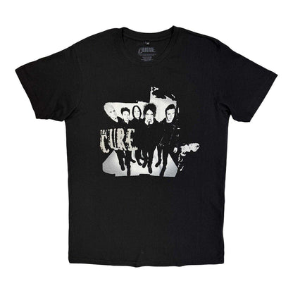 Black - Front - The Cure Unisex Adult Band Photo Carbon 40th Anniversary T-Shirt