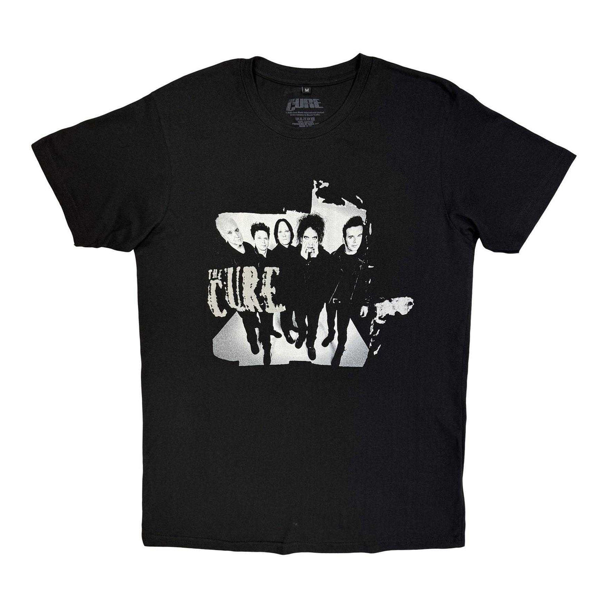 Black - Front - The Cure Unisex Adult Band Photo Carbon 40th Anniversary T-Shirt