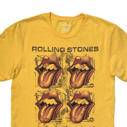 Yellow - Side - The Rolling Stones Unisex Adult Tongue T-Shirt