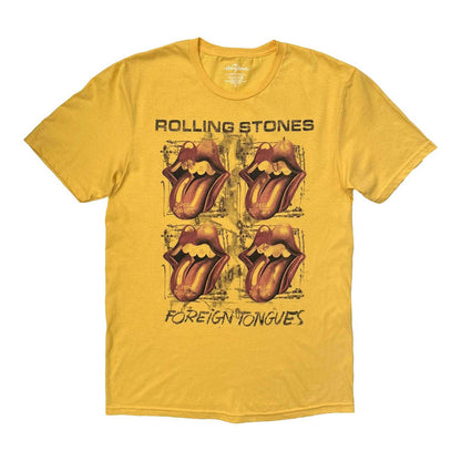 Yellow - Front - The Rolling Stones Unisex Adult Tongue T-Shirt