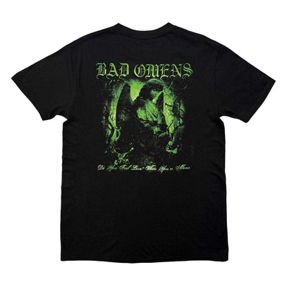 Black-Green - Back - Bad Omens Unisex Adult Angel Back Print T-Shirt