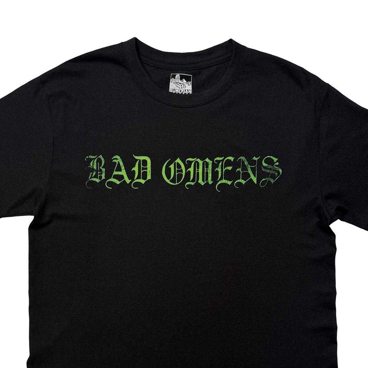 Black-Green - Side - Bad Omens Unisex Adult Angel Back Print T-Shirt
