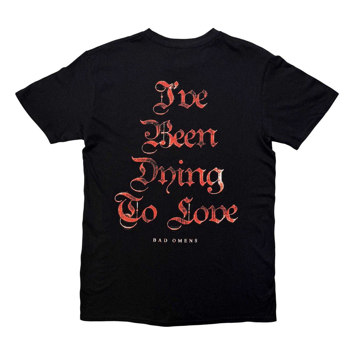 Black - Back - Bad Omens Unisex Adult Dying To Love Back Print T-Shirt