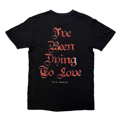 Black - Back - Bad Omens Unisex Adult Dying To Love Back Print T-Shirt