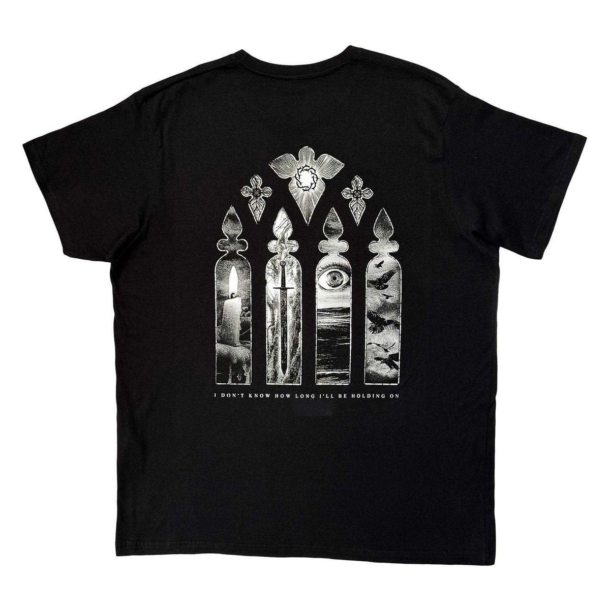 Black - Back - Bad Omens Unisex Adult Stained Glass Carbon Back Print T-Shirt