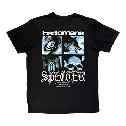 Black - Back - Bad Omens Unisex Adult Specter Collage Carbon Back Print T-Shirt