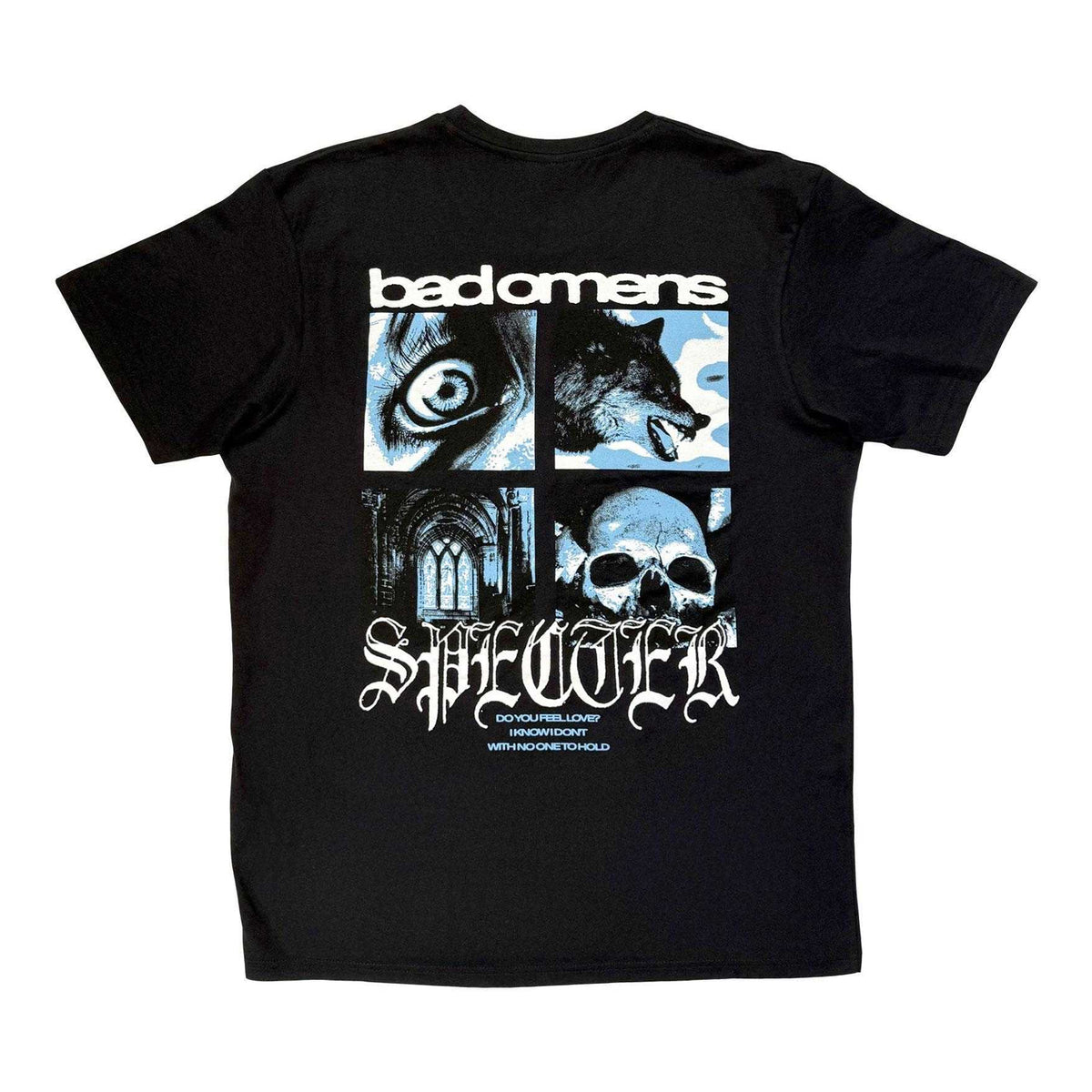 Black - Back - Bad Omens Unisex Adult Specter Collage Carbon Back Print T-Shirt