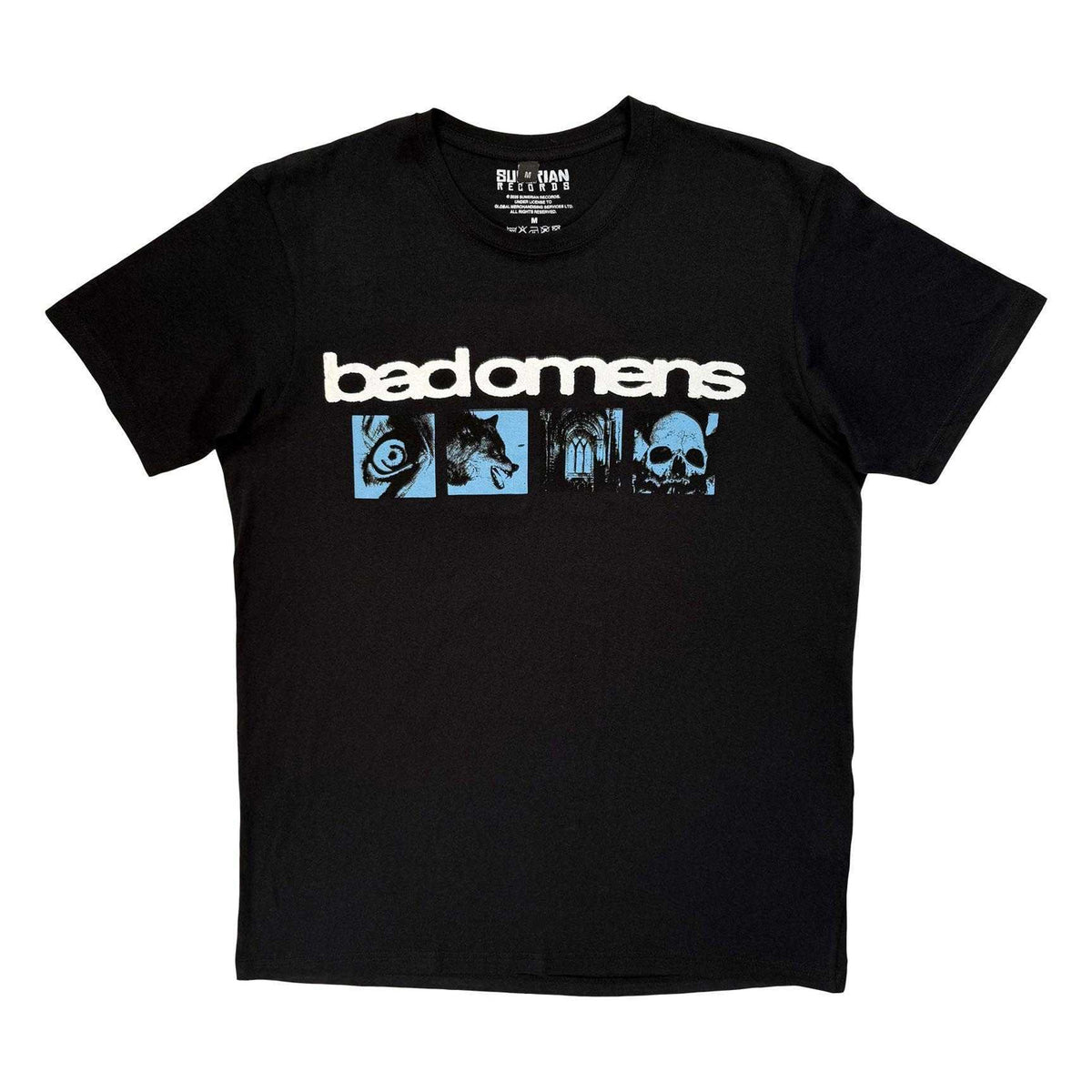 Black - Front - Bad Omens Unisex Adult Specter Collage Carbon Back Print T-Shirt