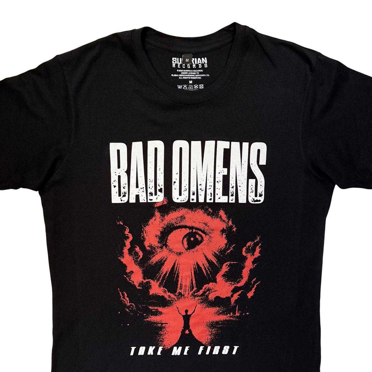 Black-Red - Side - Bad Omens Unisex Adult Eyes Carbon T-Shirt