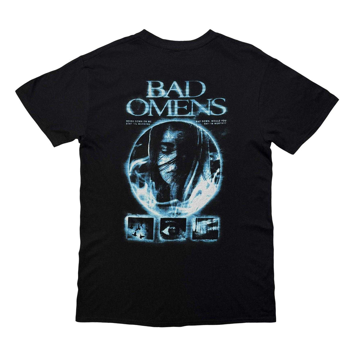 Black - Back - Bad Omens Unisex Adult Glowing Orb Back Print T-Shirt
