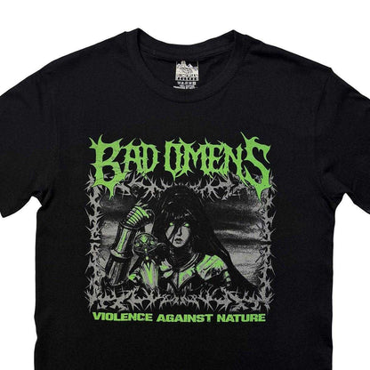 Black - Side - Bad Omens Unisex Adult Anime Warrior T-Shirt