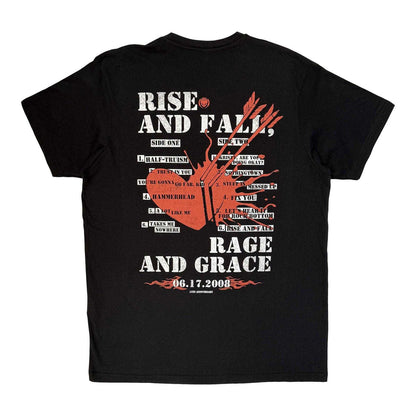 Black - Back - The Offspring Unisex Adult Rise And Fall Back Print Carbon T-Shirt