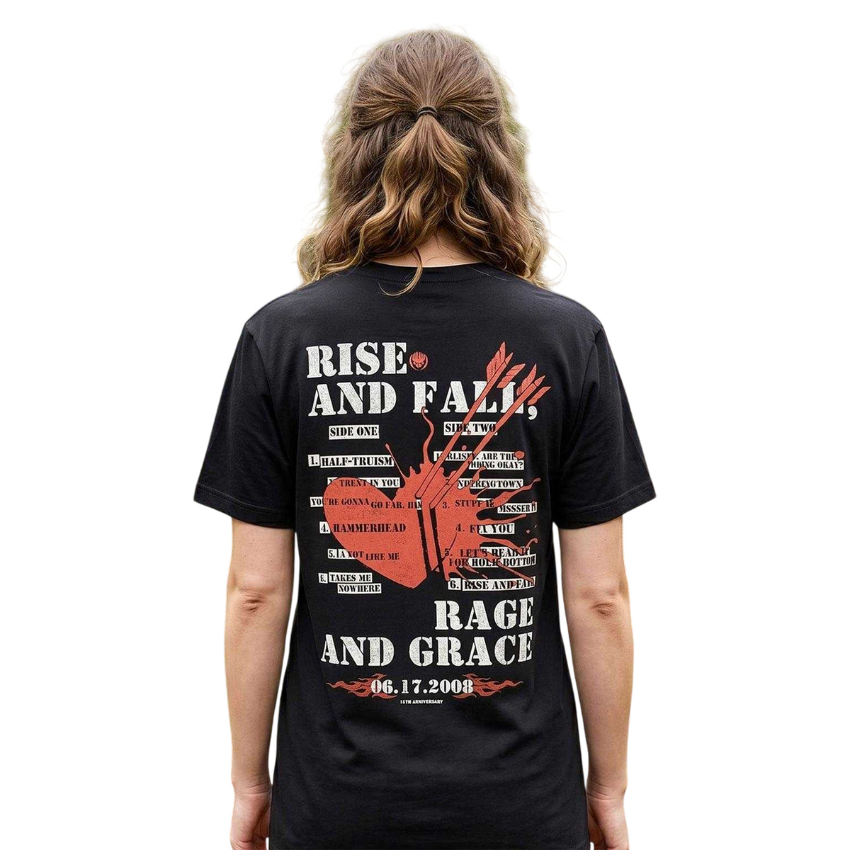 Black - Lifestyle - The Offspring Unisex Adult Rise And Fall Back Print Carbon T-Shirt