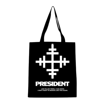 Black - Front - President Lyric Key Tote Bag