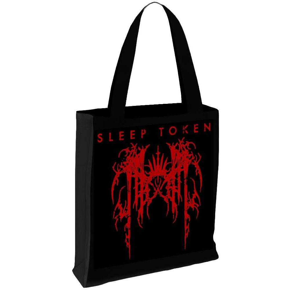 Black - Side - Sleep Token Grunge Logo Tote Bag
