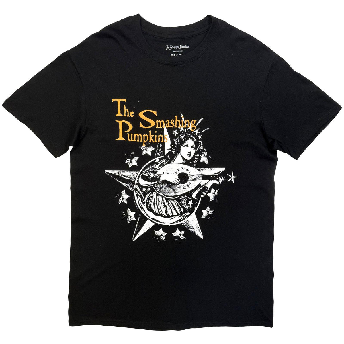 Black - Front - The Smashing Pumpkins Unisex Adult Star Girl Back Print T-Shirt